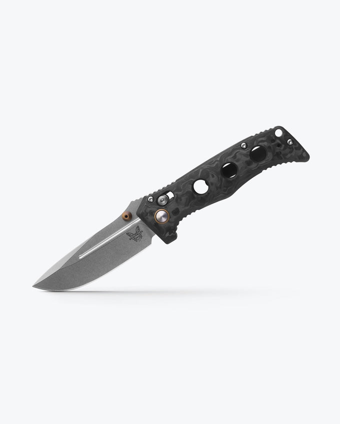 Benchmade Mini Adamas | Marbled Carbon Fiber | Drop-point