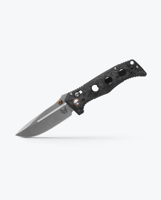 Benchmade Mini Adamas | Marbled Carbon Fiber | Drop-point