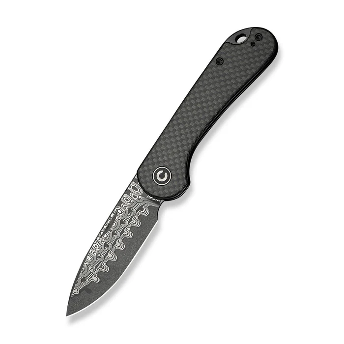 CIVIVI Knives CIVIVI Elementum Slip Joint Knife Carbon Fiber Handle (2.96"" Damascus Blade)