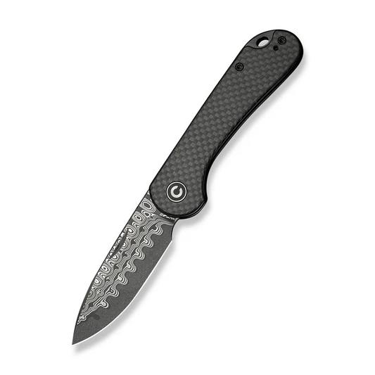 CIVIVI Knives CIVIVI Elementum Slip Joint Knife Carbon Fiber Handle (2.96"" Damascus Blade)