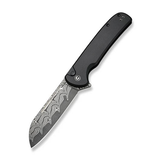 CIVIVI Knives CIVIVI Chevalier II Flipper & Button Lock Knife Aluminum Handle (3.47"" Damascus Blade)