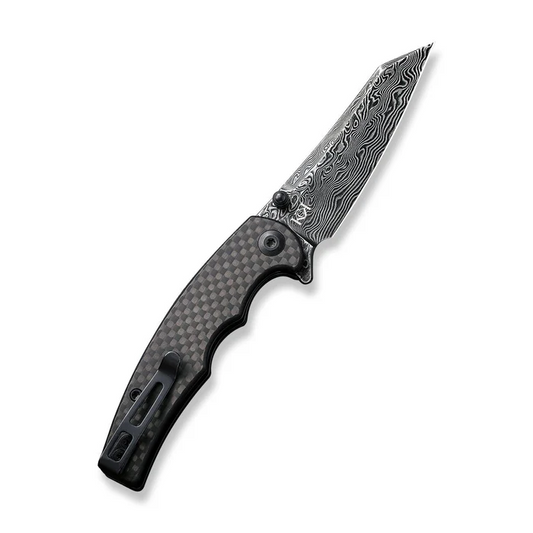 CIVIVI Knives CIVIVI P87 Folder Flipper Knife Carbon Fiber & G10 Handle (2.90"" Damascus Blade) C21043-DS1