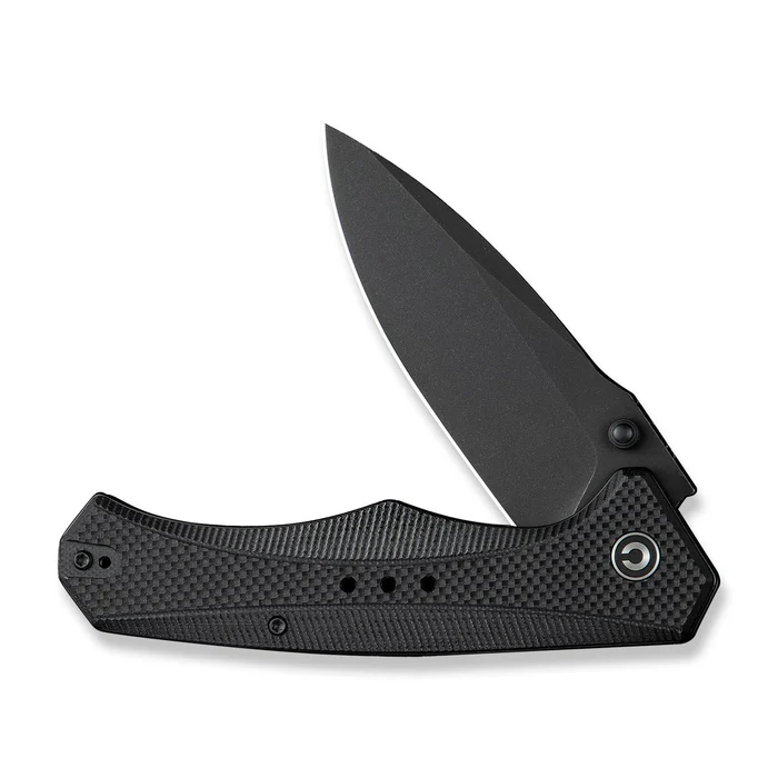 CIVIVI Knives CIVIVI Photonix Flipper & Thumb Stud Knife Black Coarse G10 Handle (3.7"" Black Stonewashed 14C28N Blade) C23081B-1