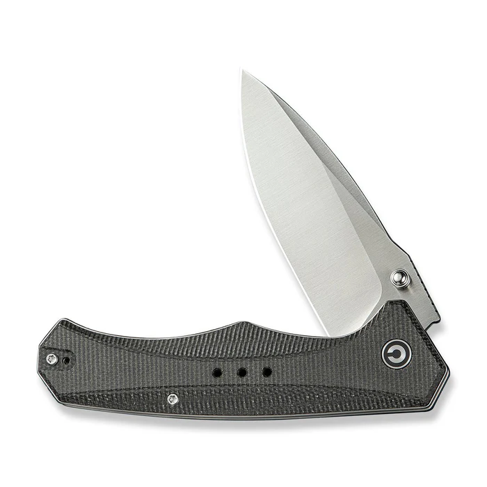 CIVIVI Knives CIVIVI Photonix Flipper & Thumb Stud Knife Dark Green Canvas Micarta Handle (3.7"" Satin Finished 14C28N Blade) C23081B-3