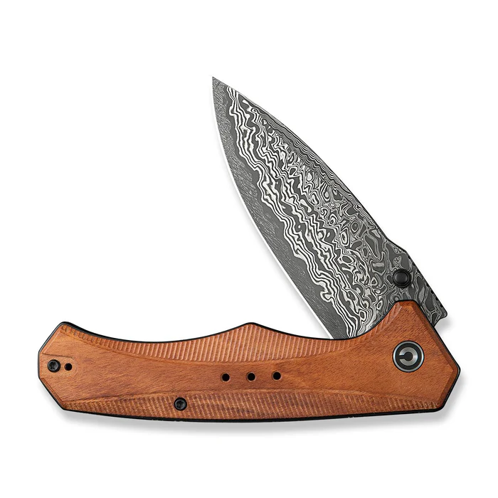 CIVIVI Knives CIVIVI Photonix Flipper & Thumb Stud Knife Guibourtia Wood Handle (3.7"" Damascus Blade) C23081B-DS1