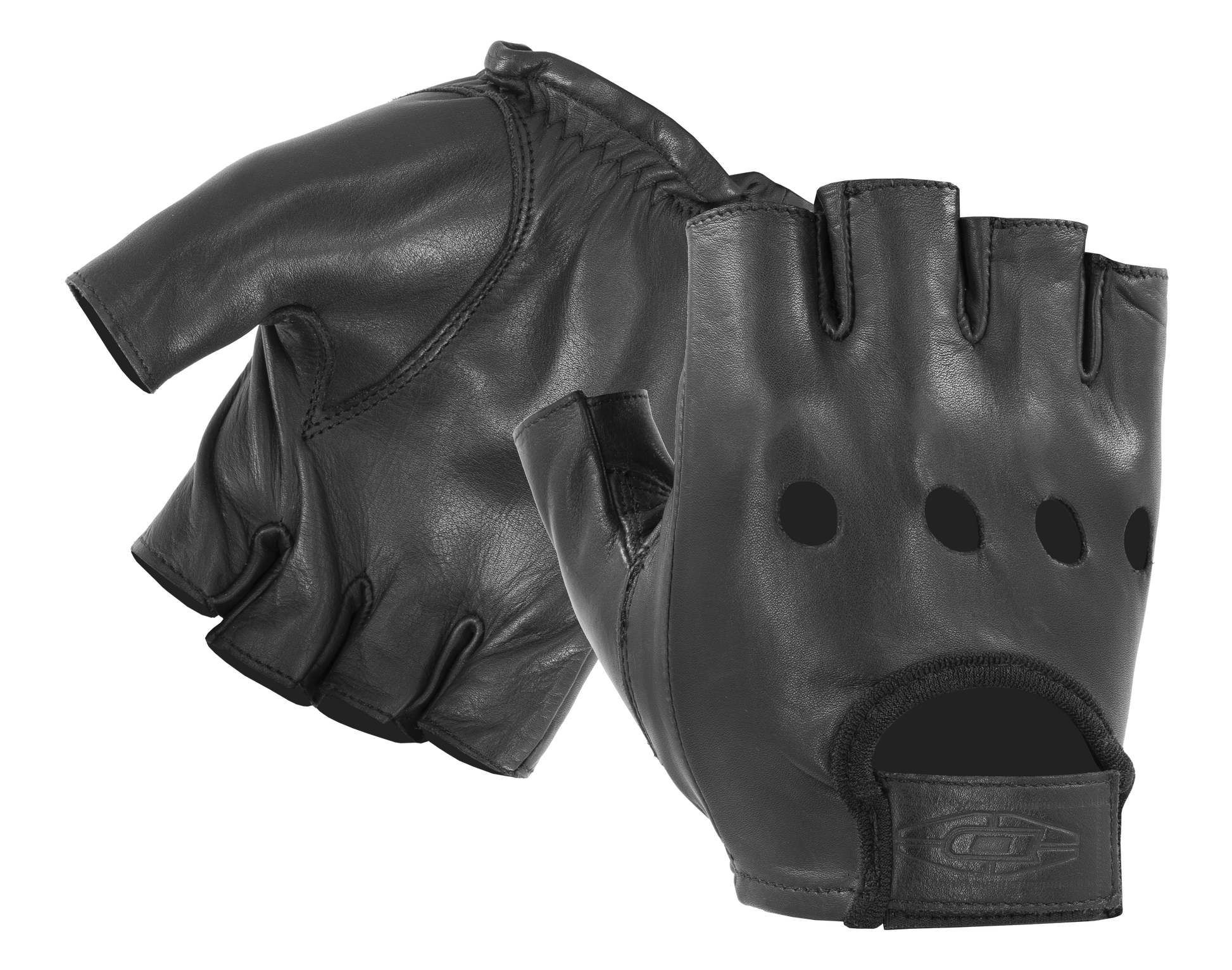 Damascus Half-Finger Leather Driving Gloves