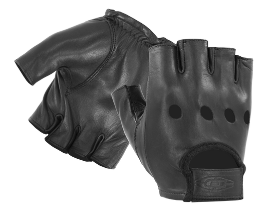 Damascus Half-Finger Leather Driving Gloves