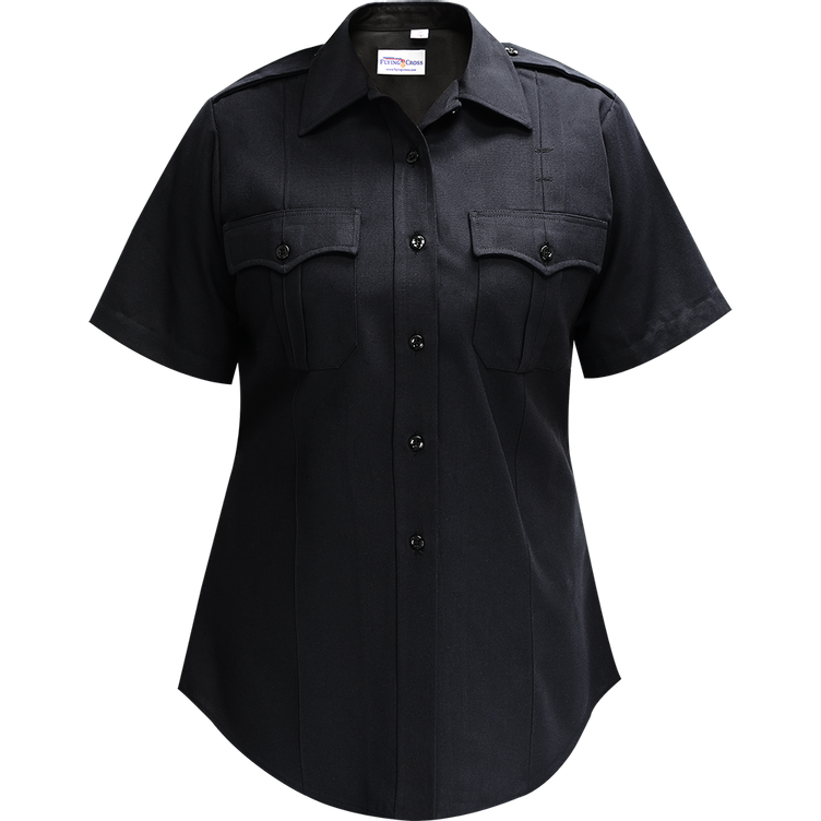 Flying Cross Deluxe Tropical Women's Short Sleeve Shirt w/ Traditional Collar