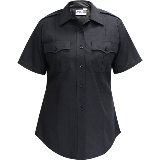 Flying Cross Command Women's Short Sleeve Shirt w/ Zipper - LAPD Navy