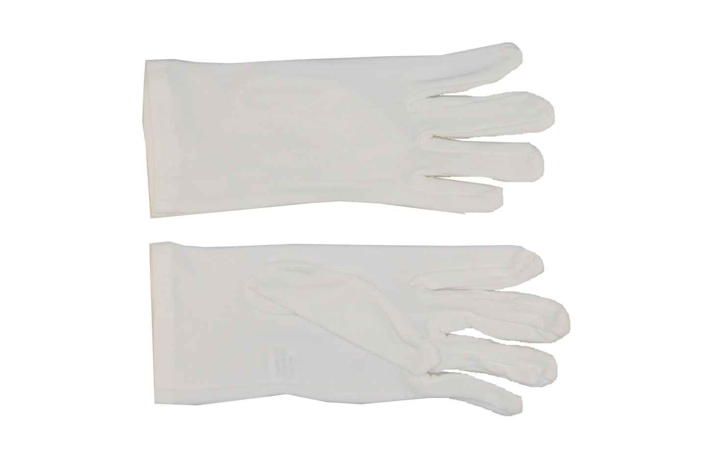 Hero's Pride Parade Slip-On Gloves - Nylon Stretch w/ Raised Pointing - Womens White