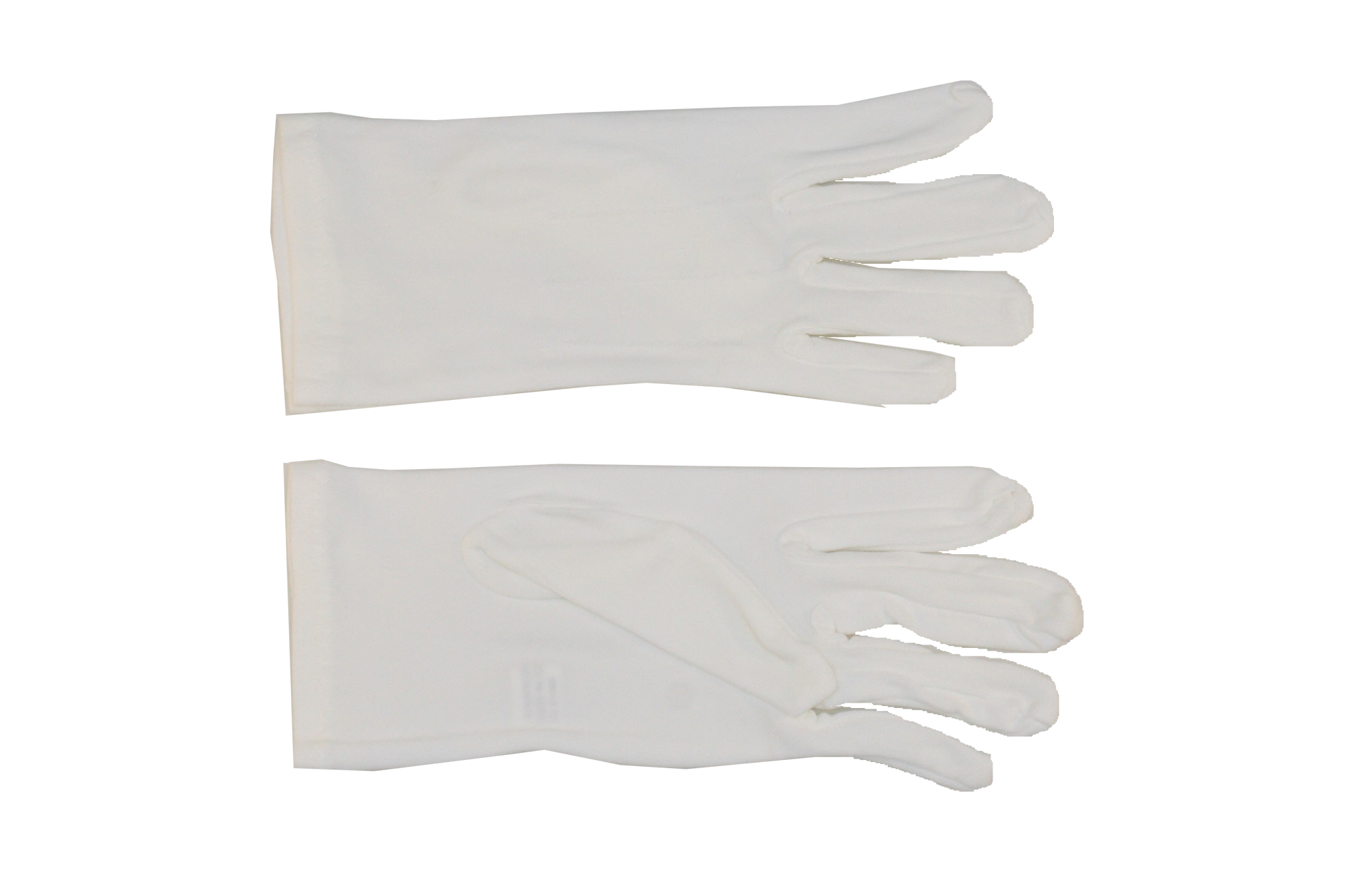 Hero's Pride Parade Slip-On Gloves - Nylon Stretch w/ Raised Pointing - Womens White