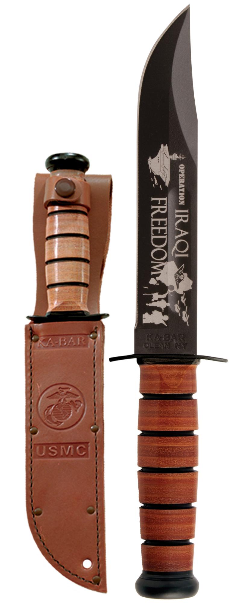 Ka-Bar Operation Iraqi Freedom, USMC - Engraved