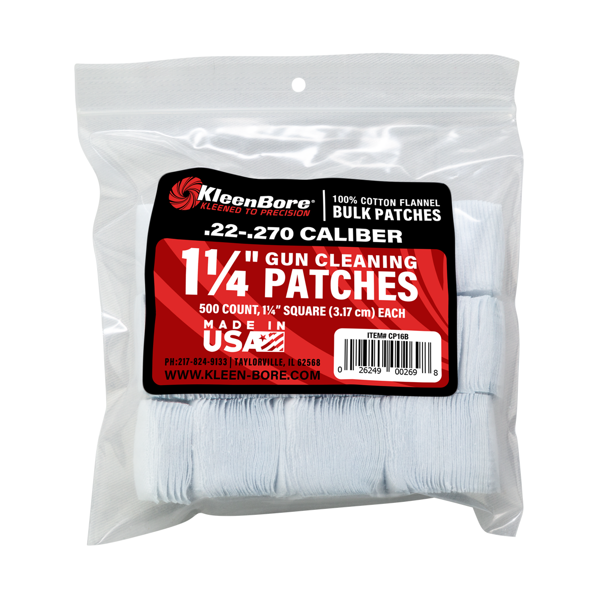 Kleenbore Cleaning Patches 1-1/4""