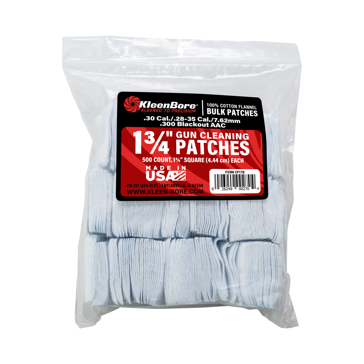 Kleenbore Cleaning Patches 1-3/4""