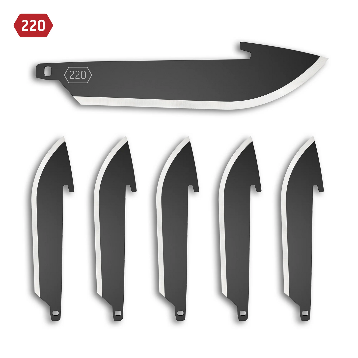 Outdoor Edge 2.2 DROP-POINT BLADE PACK (Black, 6 Blades)