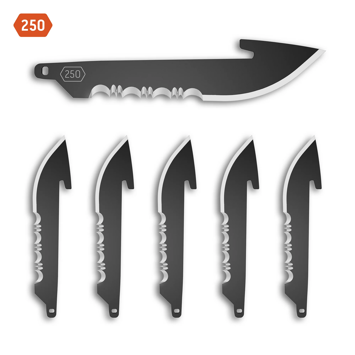 Outdoor Edge 2.5 UTILITY W/ SERRATIONS BLADE PACK (6 Blades)