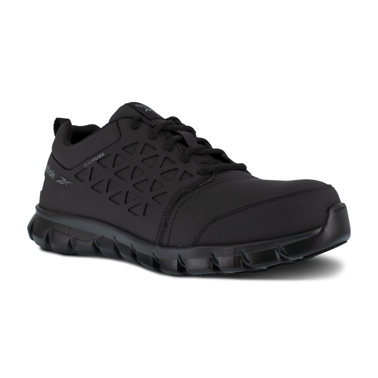 Reebok Sublite Cushion Work Athletic Work Shoe w/ Composite Toe - Black