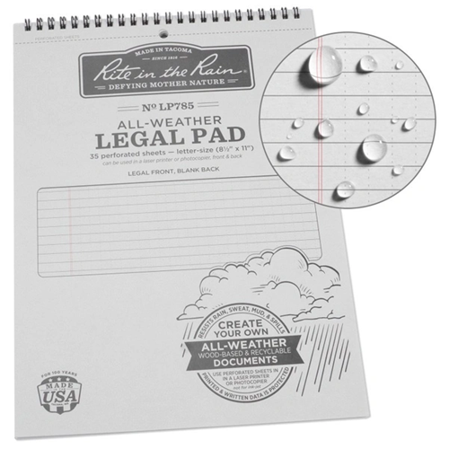 Rite in the Rain Legal Pad - 8.5 x 11