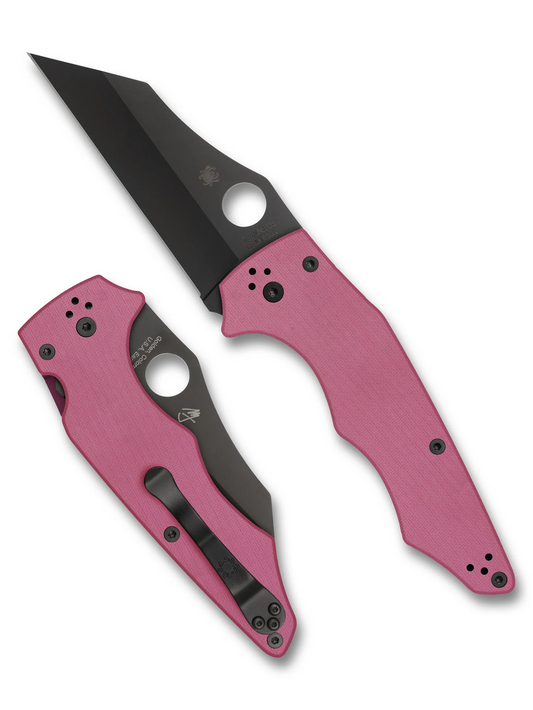 Spyderco YoJumbo Pink G-10 Black Blade SPRINT
