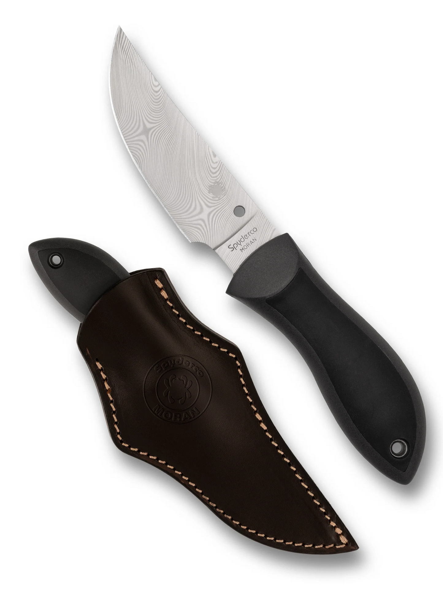 Spyderco Moran Upswept Grey Damasteel  SPRINT