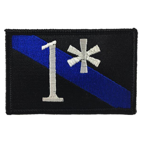 Thin Blue Line Subdued Thin Blue Line American Flag Patch, 3 x 2 Inch, Sew On