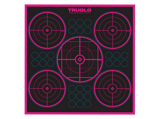 Truglo Target Pink 5-Bull 12'' x 12'' - 6 Pack