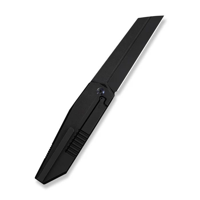 We Knife Collinear Flipper Knife Black Titanium Handle And Endcap (3.67"" Black Stonewashed Bohler M390 Blade)
