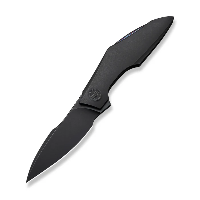 We Knife WEKNIFE Krait Snake Flipper Knife Black Titanium Handle