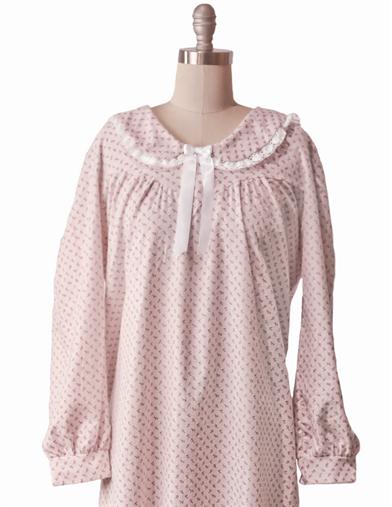 Rosebud Flannel Nightgown 3XL 12687 by Victorian Trading Co