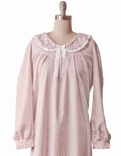 Rosebud Flannel Nightgown 3XL 12687 by Victorian Trading Co