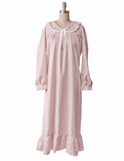 Rosebud Flannel Nightgown 3XL 12687 by Victorian Trading Co