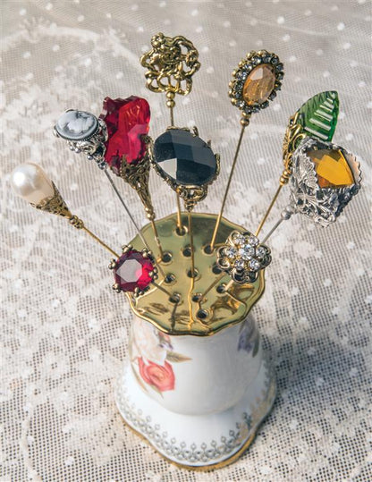 Beautiful Hatpins (set Of 10) 18904