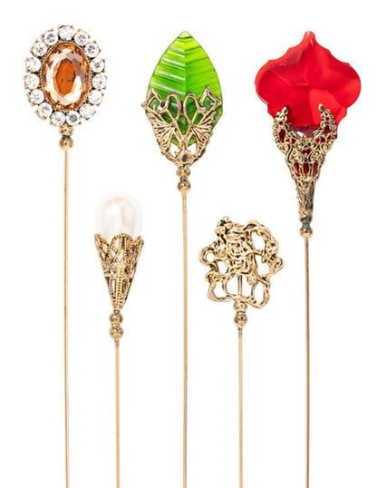 Beautiful Hatpins (set Of 10) 18904