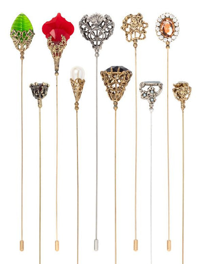 Beautiful Hatpins (set Of 10) 18904