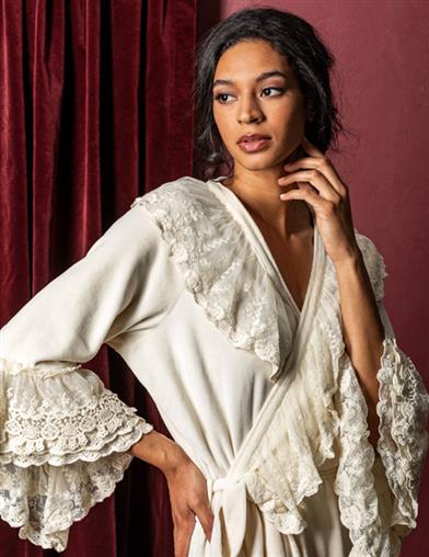 Christine's White Dressing Gown 21832 by Victorian Trading Co