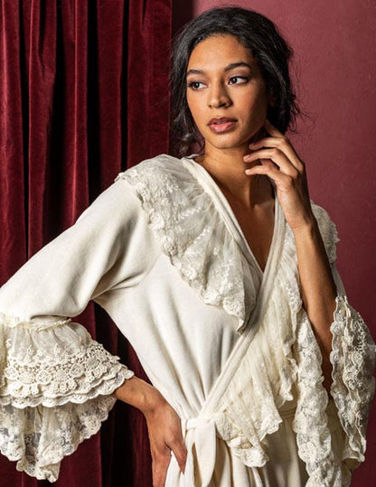 Christine's White Dressing Gown 21832 by Victorian Trading Co