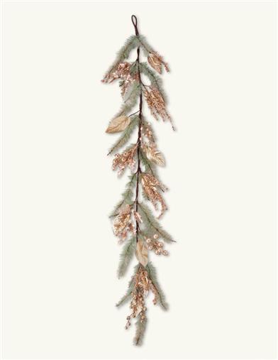 Goldenberry & Magnolia Evergreen Garland 28587