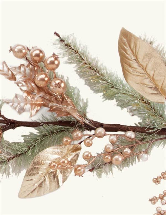 Goldenberry & Magnolia Evergreen Garland 28587