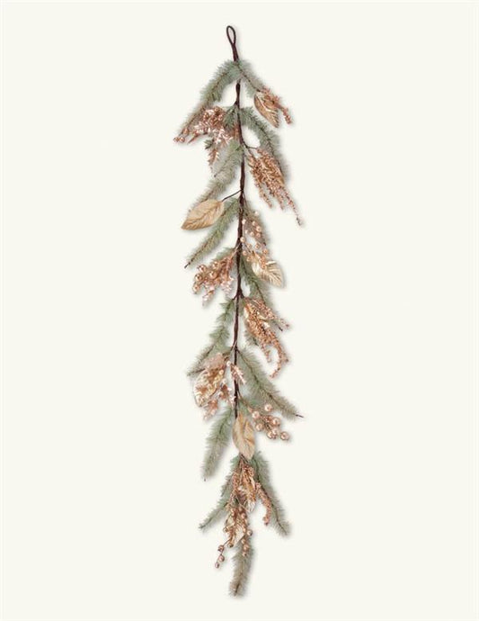 Goldenberry & Magnolia Evergreen Garland 28587
