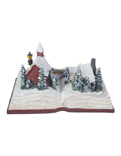 Snow Village Music Box 29871 Plays 'Jingle Bells' 'We Wish You A Merry Christmas'