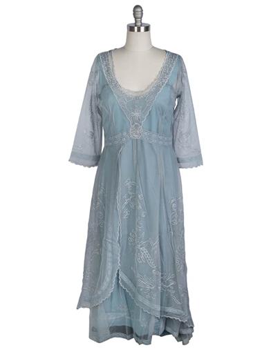 Tea Party Garden Dress (dusk Blue) 30577 by Victorian Trading Co