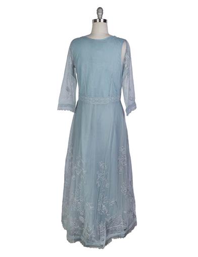 Tea Party Garden Dress (dusk Blue) 30577 by Victorian Trading Co
