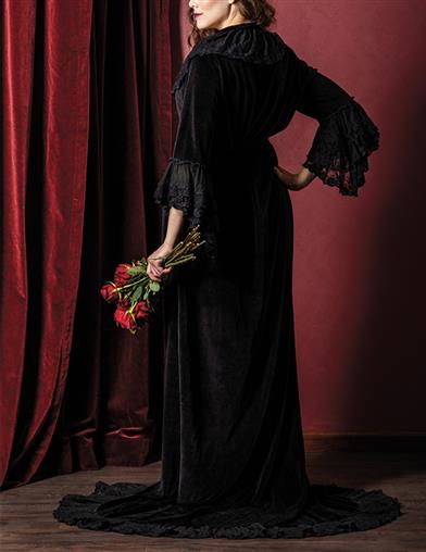 Christine's Black Dressing Gown 30629 by Victorian Trading Co