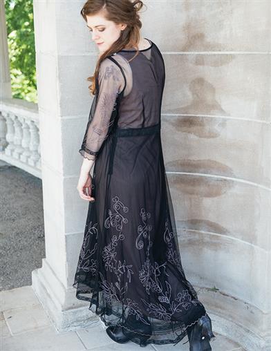 Tea Party Garden Dress Black Size Large 30697 Victorian Trading