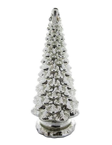 Lit Mercury Glass Christmas Tree 30790