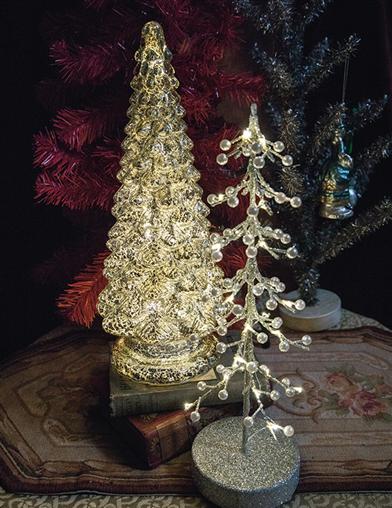 Lit Mercury Glass Christmas Tree 30790