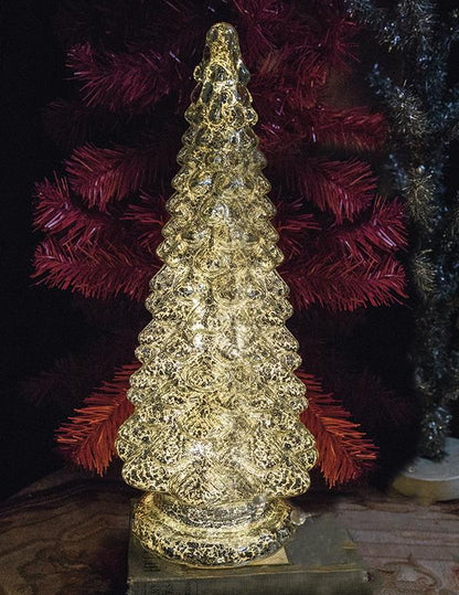 Lit Mercury Glass Christmas Tree 30790