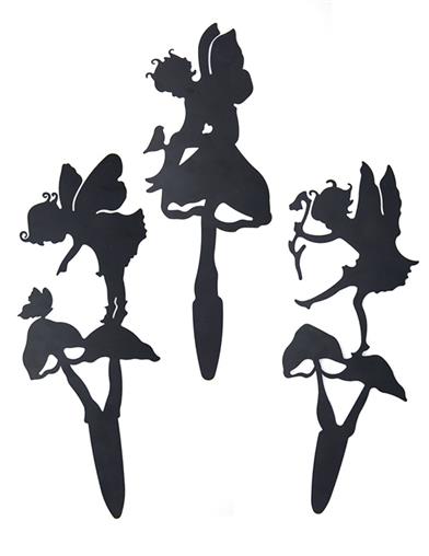 Fairy Silhouette Garden Stakes (set Of 3) 30861