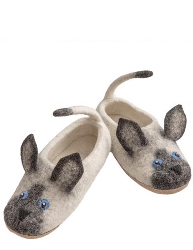 Woolen Kitten Slippers Size XL 31830 by Victorian Trading Co