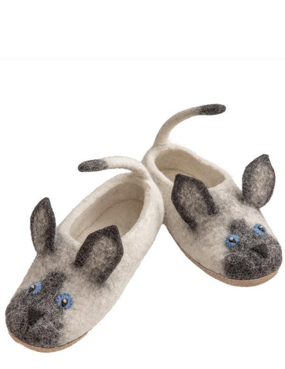 Woolen Kitten Slippers Size XL 31830 by Victorian Trading Co